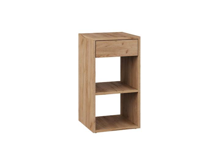 Vicco Nachttisch Dany Goldkraft Eiche 35 x 65 cm mit 1 Schublade, Eichefarben, Holzwerkstoff, Rechteckig, 35x65x35 cm, Schlafzimmer, Nachttische