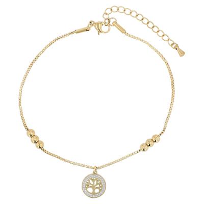 Kettenanhänger ADELIA´S "Anhänger – Lebensbaumanhänger aus Edelstahl", gold, Schmuckanhänger, Damen, Edelstahl, Kettenanhänger, Ein kleines Geschenk mit großer Wirkung