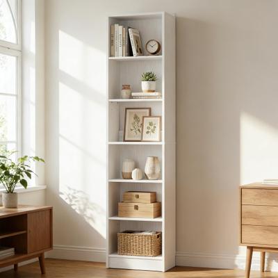 Rackcog "80"" Tall 6-Tier Bookcase With 2 Adjustable Shelves, Modern Open Storage Shelf for Home Office and Bedroom"
