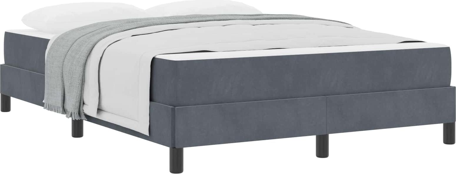 Boxspringbett mit Taschenfederkernmatratze, mittelfest, für 2 Personen, Dunkelgrau, Stoff, Holzwerkstoff, 140x200 cm, bis 280 kg