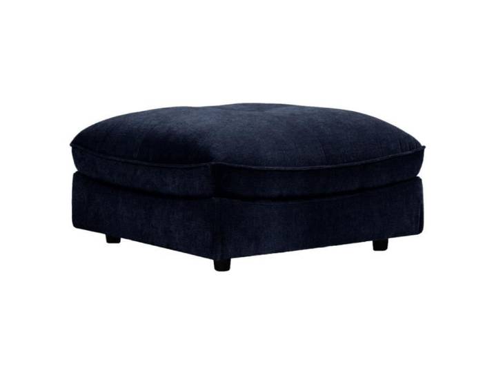 Pouf pour canapé modulable en tissu doux bleu nuit - CHARLES Meubletmoi