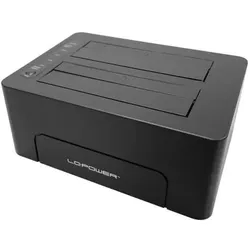 LC-Power LC-DOCK-C-V2 (USB-C, 2 Ports), Dockingstation + USB Hub, Schwarz