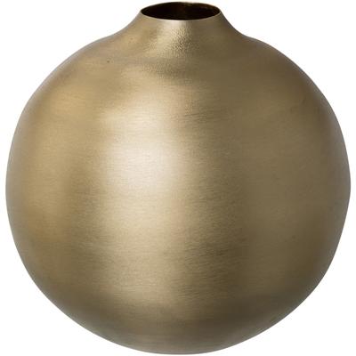 Tischvase CREATIV DECO "Dekovase aus Aluminium", gold (goldfarben), H:13cm Ø:16,5cm, Aluminium, Vasen, Höhe ca. 13 cm, Dekoobjekt