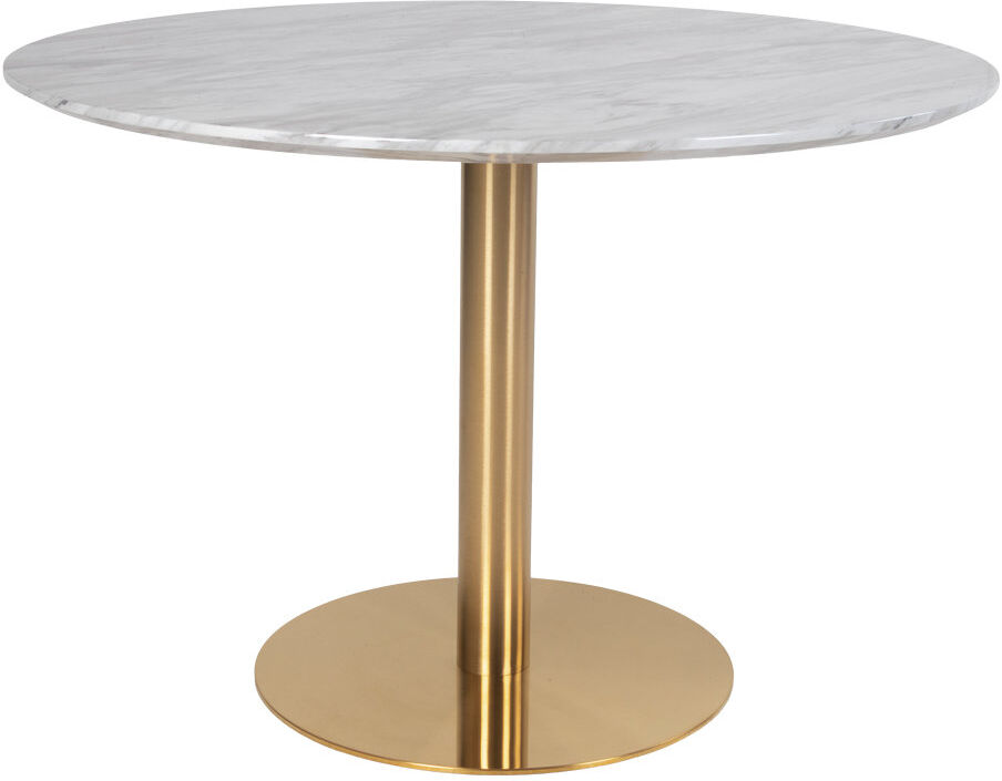 Canora Grey Larkste Round Dining Table Gold 75cm H x 110cm L x 110cm W
