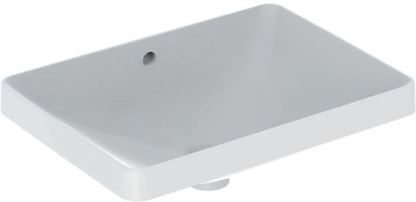 Geberit VariForm Einbauwaschtisch 500737012 55x40cm, ohne Hahnloch, mit Überlauf, rechteckig, weiß