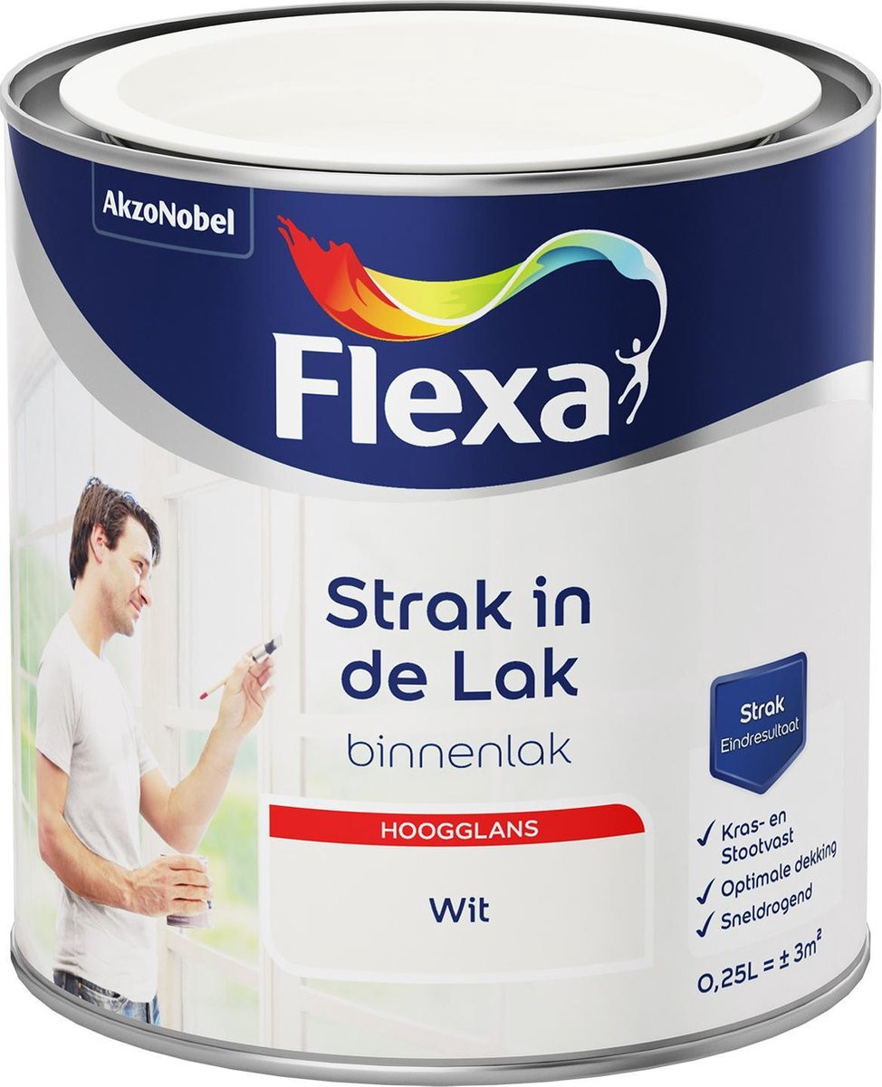 Flexa Strak In De Lak Binnenlak Hoogglans Wit 250 ml