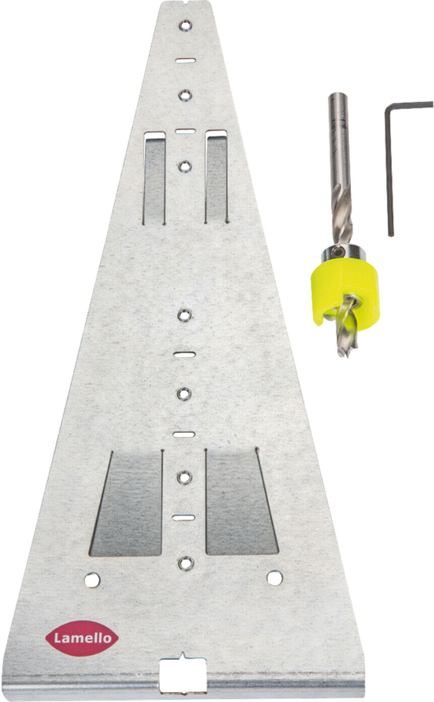 Lamello Divario P-18 Anreisslehre in Metall inkl. Bohrer und drehbarem Tiefensteller (125510)