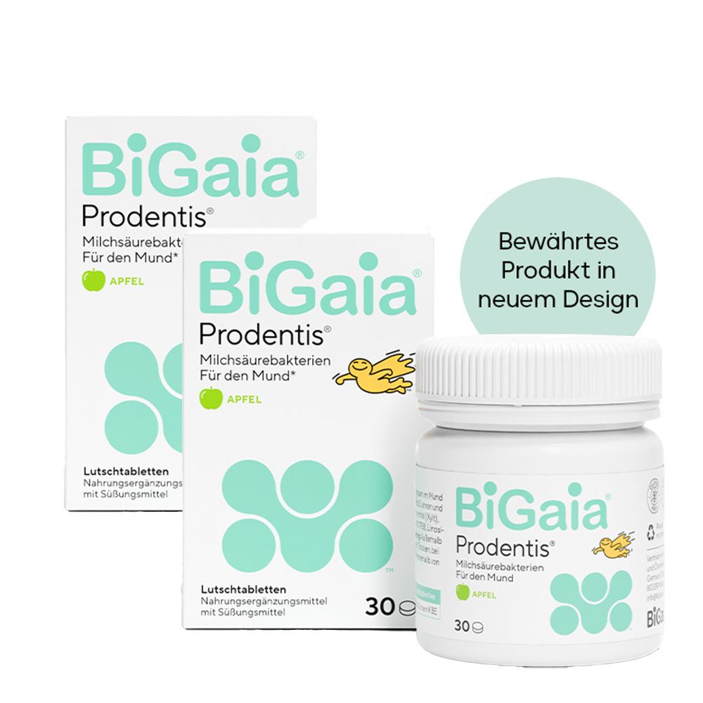 Bigaia Prodentis Apfel Lutschtabletten 2x 2x30 St