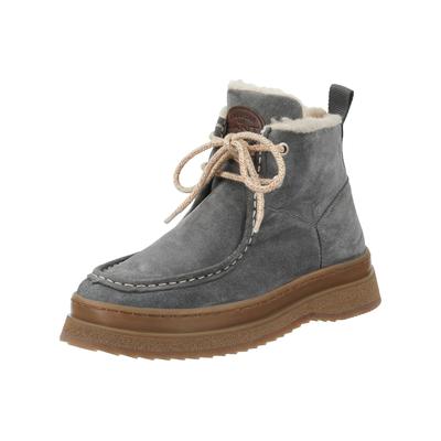 Schnürstiefelette GANT "Gant Stiefelette Nubukleder", Damen, Gr. 37, grau, Schuhe Schnürstiefelette
