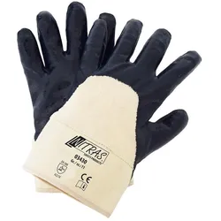 AS Arbeitsschutz Arbeitshandschuhe | 12 Paar Nitrilhandschuhe | blau 3/4-beschichtet | Gr. 8
