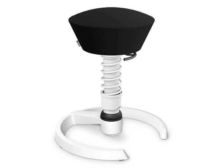 AERIS SWOPPER MEDIFLEX MIT GLEITER - Swopper Gestell Weiß Kunstleder Mediflex Schwarz