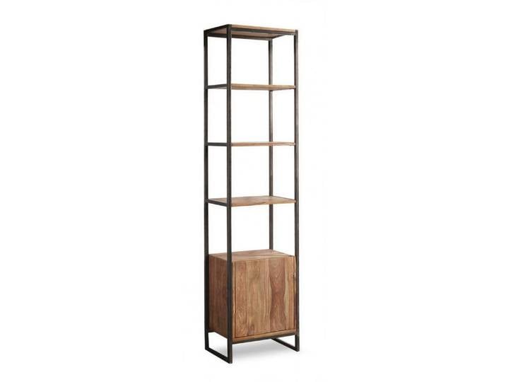 WOLF MÖBEL Regal SHELF Bad Regal mit 1 Tür / 4 Ablagen, 45 x 30 x 190, SHELF Bad Regal mit 1 Tür / 4 Ablagen