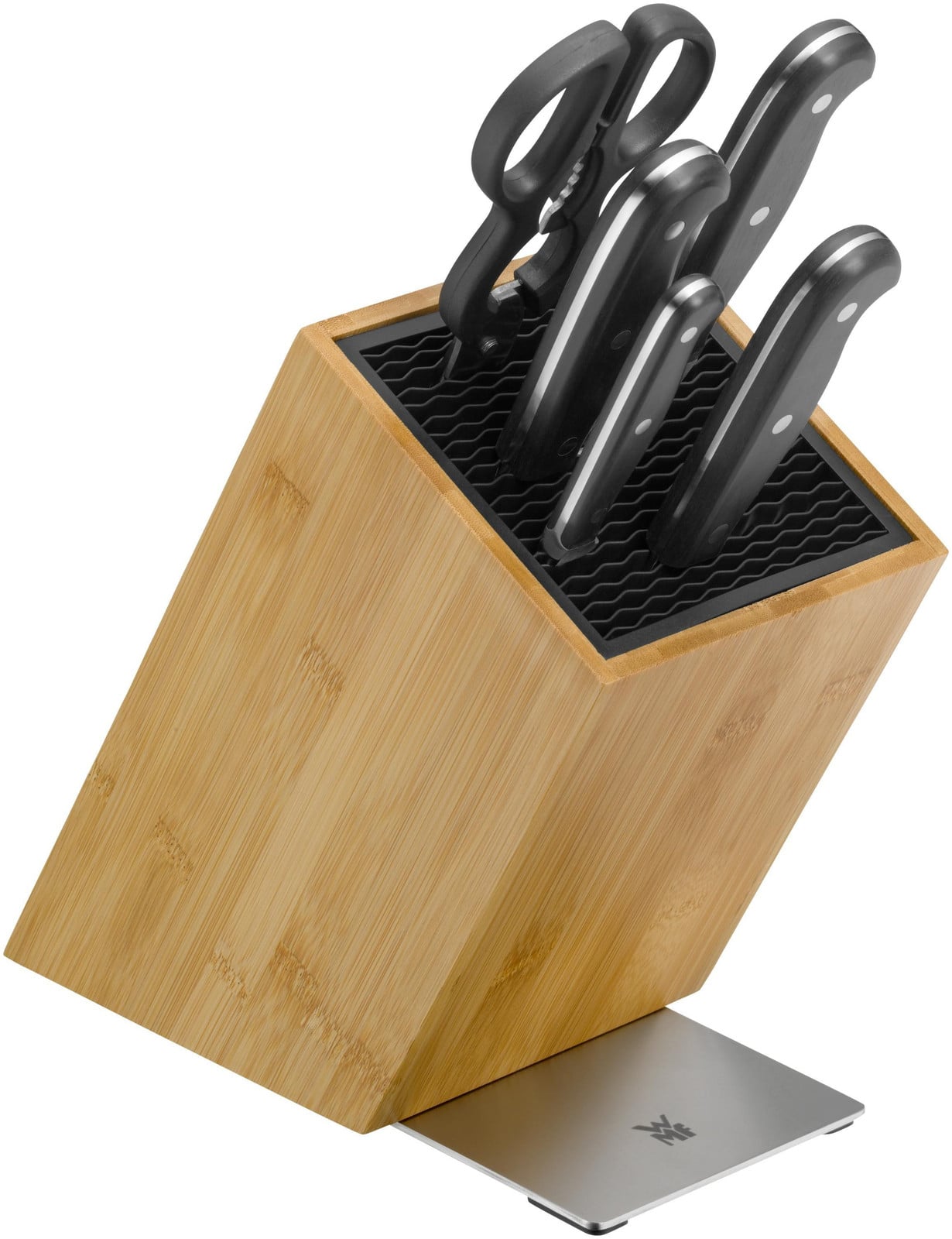 WMF Spitzenklasse Plus messen set met FlexTec messenblok en cleaver, lichtbruin/roestvrij staal/zwart
