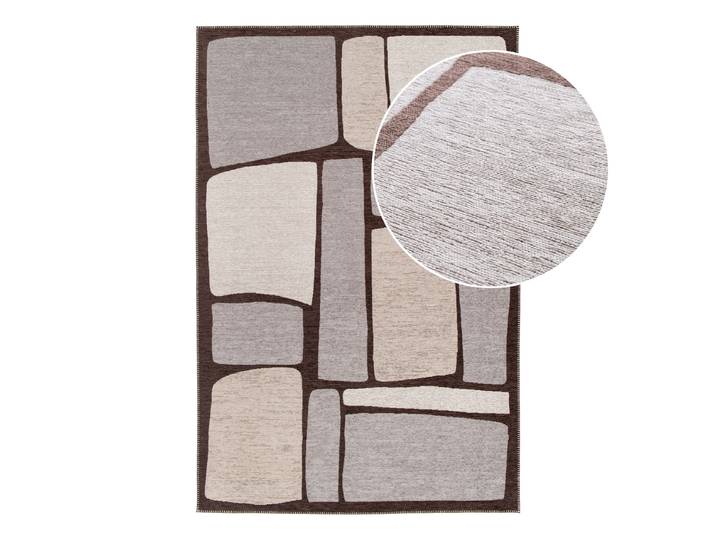 Kurzflorteppich Nera Grau/Beige/Grau/Beige 200 x 290cm Polyester