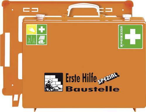 Erste Hilfe Koffer Beruf SPEZIAL Baustelle B400xH300xT150ca.mm orange