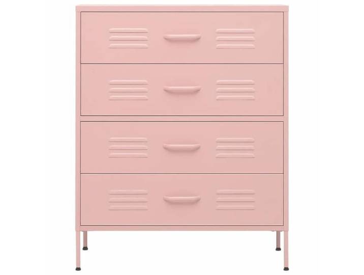 (8558)Moderne Commode Rose 80x35x101 5 cm Acier poid:28.2 kg