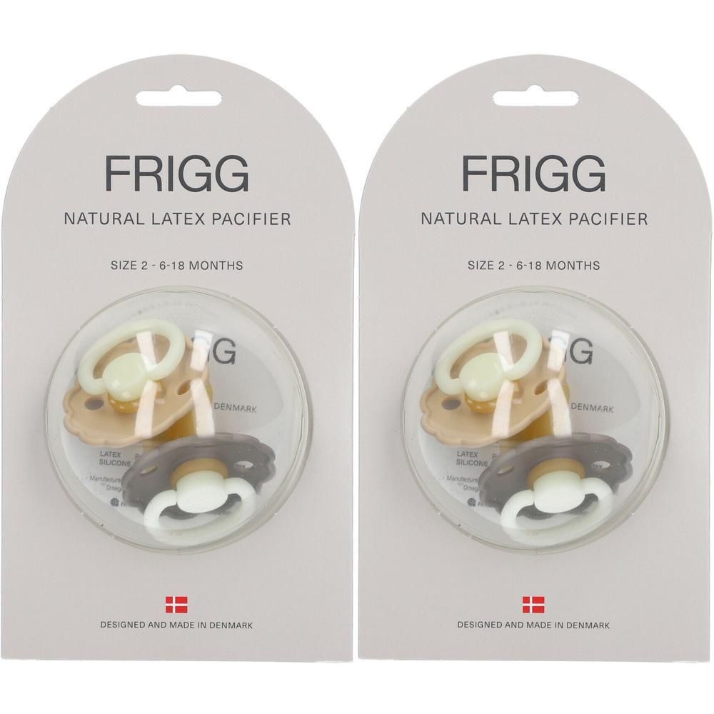 Frigg Fopspeen Daisy Night Porto - Croissant 6-18 Maanden x2 2x2 St Sauger