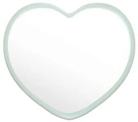 Uplift Picks Modern Heart Shaped Handheld Mirror Portable Mini Makeup Beauty Vanity Mirror green