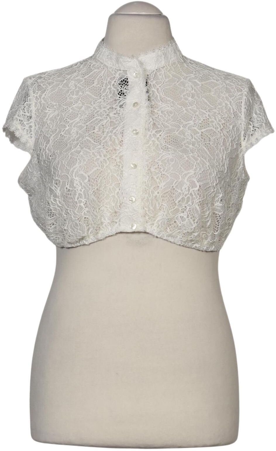 Wenger Tracht Damen Bluse, Cremeweiß, Gr. XL, Synthetik - Second Hand
