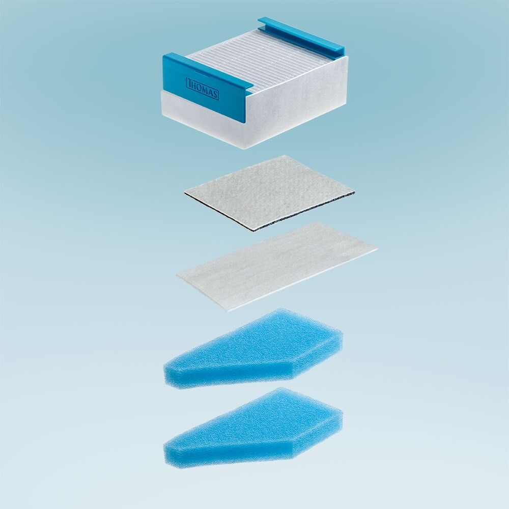THOMAS Filter-Set "HEPA 13 Pollenschutz-Filtersystem", weiss (weiß, blau), Filterkartuschen, mit Aktivkohlefilter, Filter-Set weiß, blau Einheitsgröße