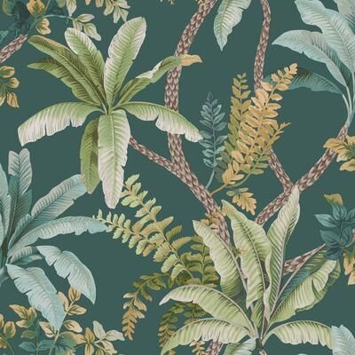 Holden Trailing Palm Non-Pasted Wallpaper – 396in. x 21in. – Covers 56 square feet