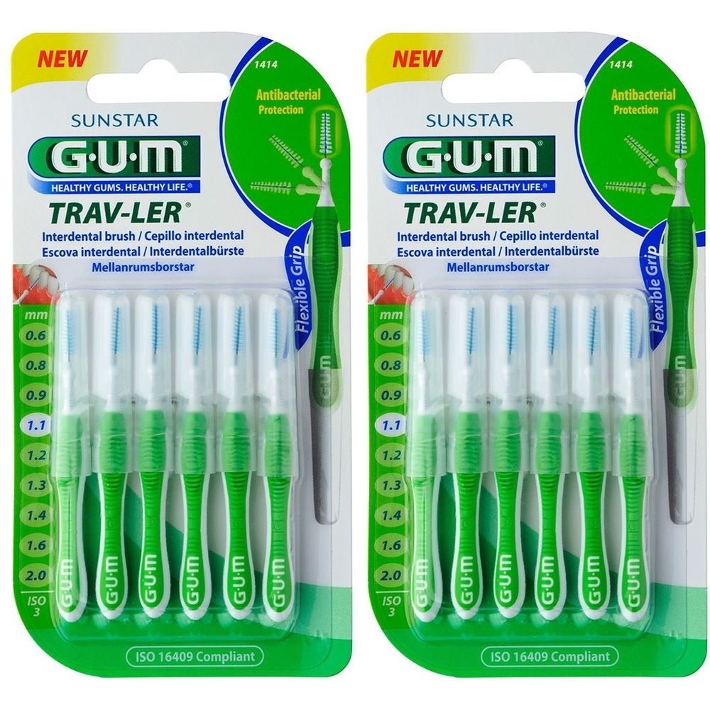 GUM Trav-Ler GRU TA 1.1 IN x2 2x6 St Zahnbürste