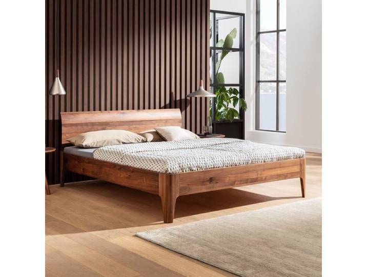 Bett Oles Nussbaum Massivholz 140x200cm retro/vintage