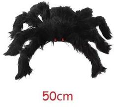 Uplift Picks Oversized Plush Black Spider For Haunted Halloween Yards Parties And Displays 50 Cm