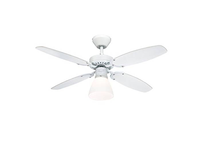 78708 Capitol 105 cm, weißer Deckenventilator, Einzelleuchte mit Opalmilchglas