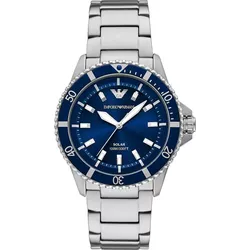 Emporio Armani SOLAR / 3 Zeiger World Explorer AR11697 - blau,silberfarben - 42mm