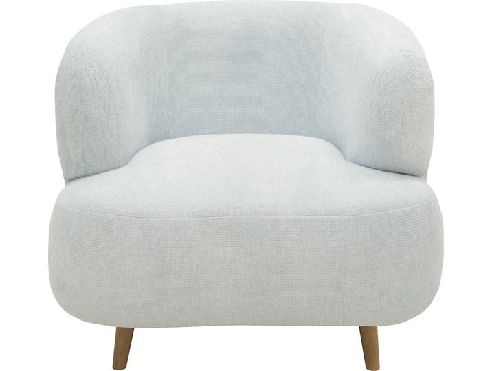 Polstersessel, 95% Polyester, Hellblau, 90×73×86 cm, Organische Form, Skandinavisch, andas