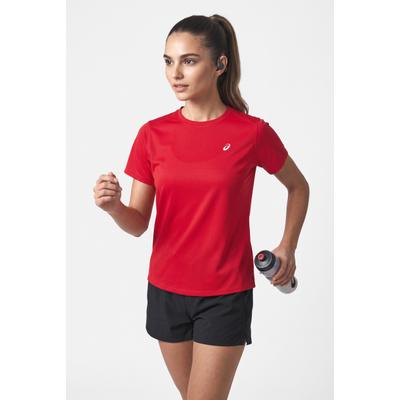 Laufshirt ASICS "ASICS CORE TOP", Damen, Gr. XXL, rot (speed rot), Obermaterial: 100% Polyester, Shirts Laufshirt, Schnelltrocknend, Reflektierend, Leicht