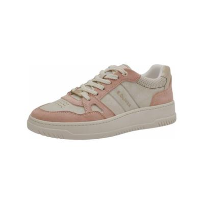 Sneaker S.OLIVER "s.Oliver Sneaker Leder/Synthetik", Damen, Gr. 37, Textil, rosa (rose), Leder, Synthetik, Schuhe Sneaker
