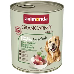 Animonda Gran Carno Superfoods mit Huhn, Spinat, Himbeeren & Kürbiskernen 6x800 g