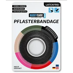 PFLASTERBANDAGE latexfrei BUDDYCARE MED schwarz 1 St
