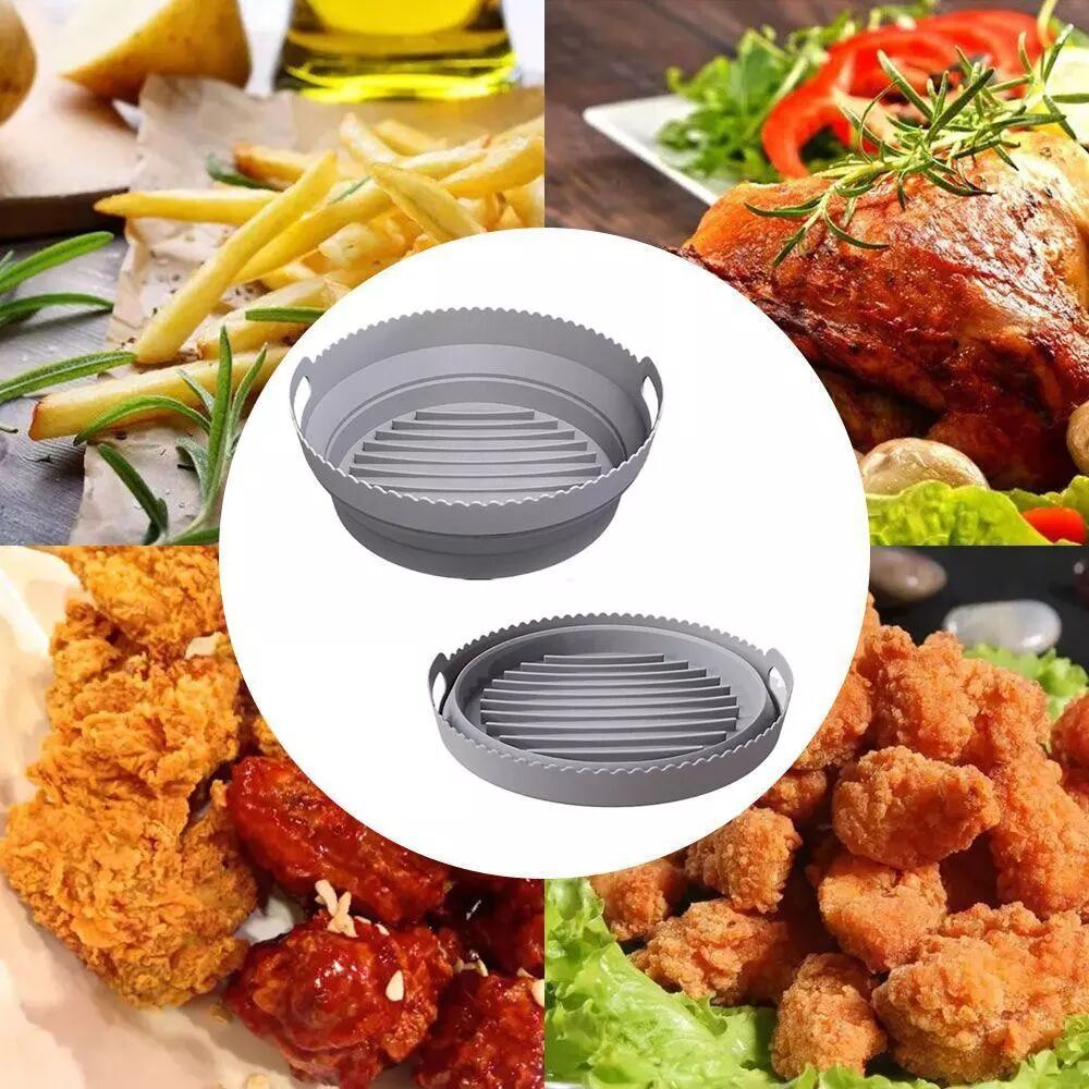 INF Moule en silicone rond pliable pour friteuse à air 20 cm