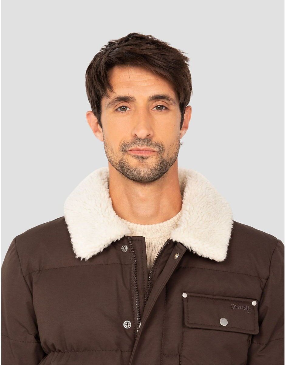 SCHOTT Blouson matelassé, col en sherpa, BAXTON