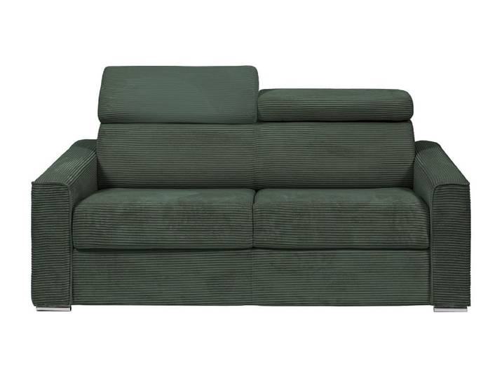 Canapé convertible velours 3 places vert}