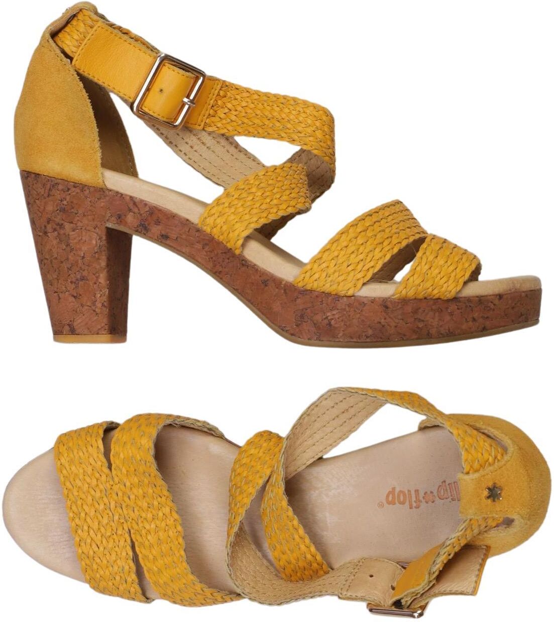 flip*flop Damen Sandalen, Gelb, Gr. EU 37, kein / Etikett - Second Hand