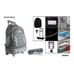 Astra Plecak ze stelażem i kółkami 4 komory + piórnik (63882760)
