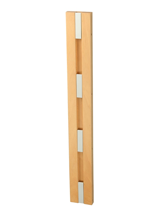 LoCa Knax 4 senkrecht Wandgarderobe (Haken grau, Buche lackiert) Haken grau | Buche lackiert 20412