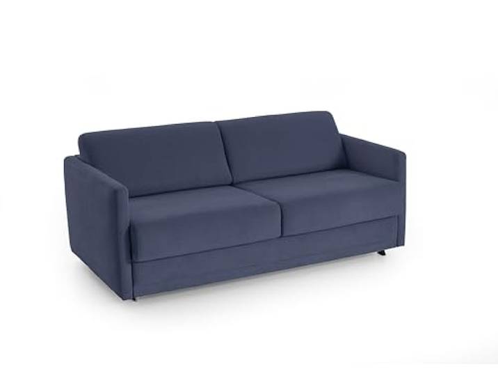 ATLANTIC home collection Schlafsofa Limone, hochwertig gepolstert, dunkelblau, Dauerschläfer mit 140/200 Liegefläche, 193x93x90 cm (BxTxH)