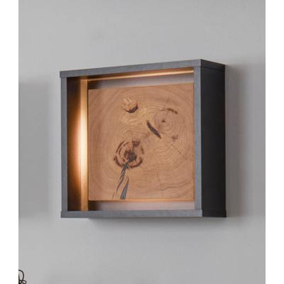VOGL MÖBELFABRIK Wandleuchte, schwarz, H: 33cm, Leuchten, mit Rahmen, Wandleuchte