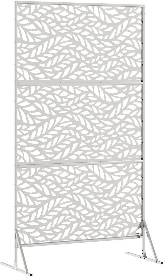 Brayden Studio Fence Panel Large Decorative Inlays Silver 100cm W X 180cm H X 50cm D