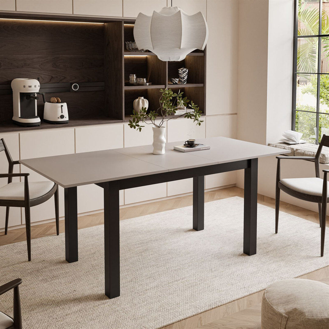 17 Stories Extendable table ARTON 140 cm Cashmire/Black