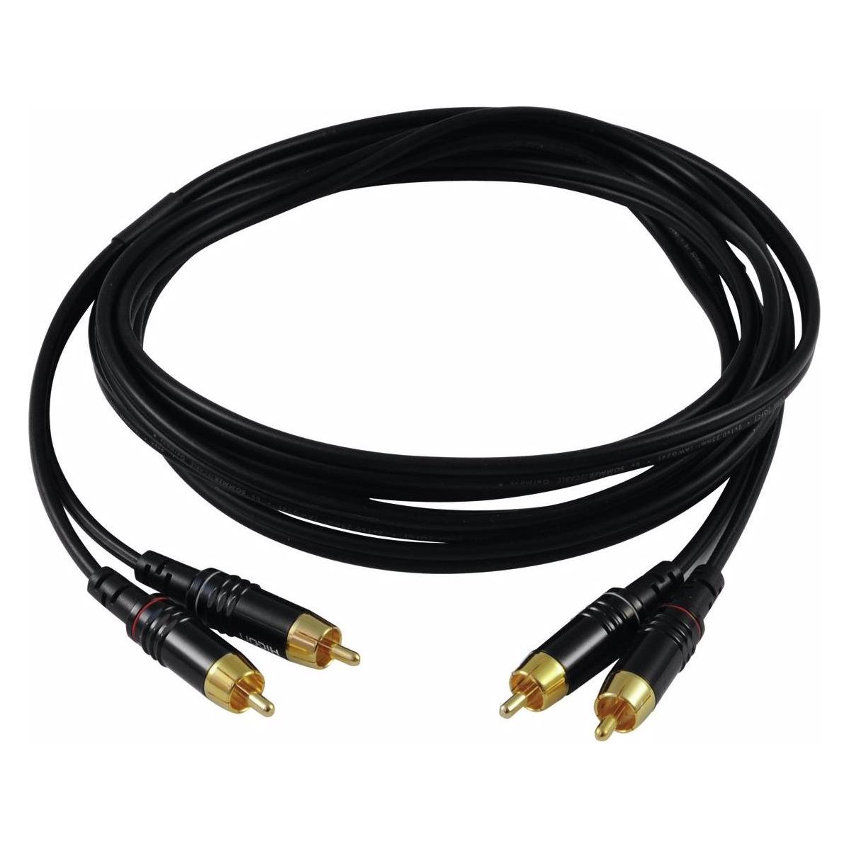 Sommer Cable Cinch Kabel 2x2 1m sw Hicon (1 m, Cinch Kabel) (30307392)