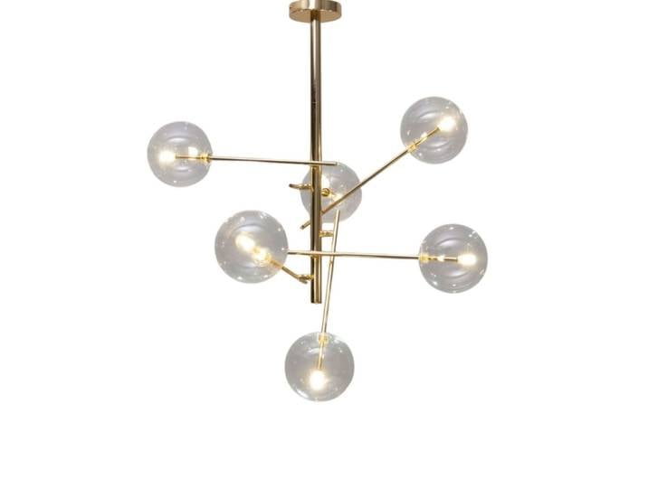 Suspension en verre doré 84 cm