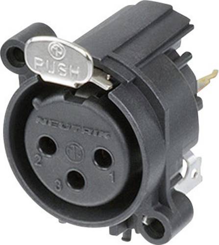 Neutrik NC3FAV1 XLR-Steckverbinder Flanschbuchse, Kontakte gerade Polzahl: 3 Schwarz