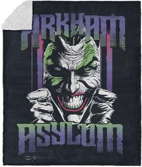 Warner Bros. DC Arkham Asylum Silk Touch Sherpa Throw Blanket 50x60 Inches by THE NORTHWEST GROUP in Dc Arkham (Size OS)