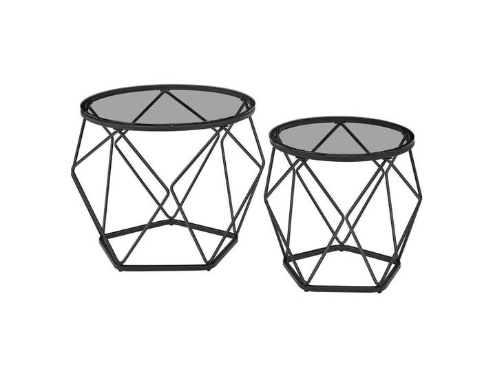 COUCHTISCHSET Schwarz B: 50 cm